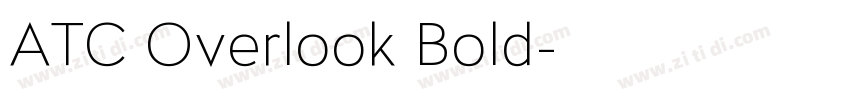 ATC Overlook Bold字体转换